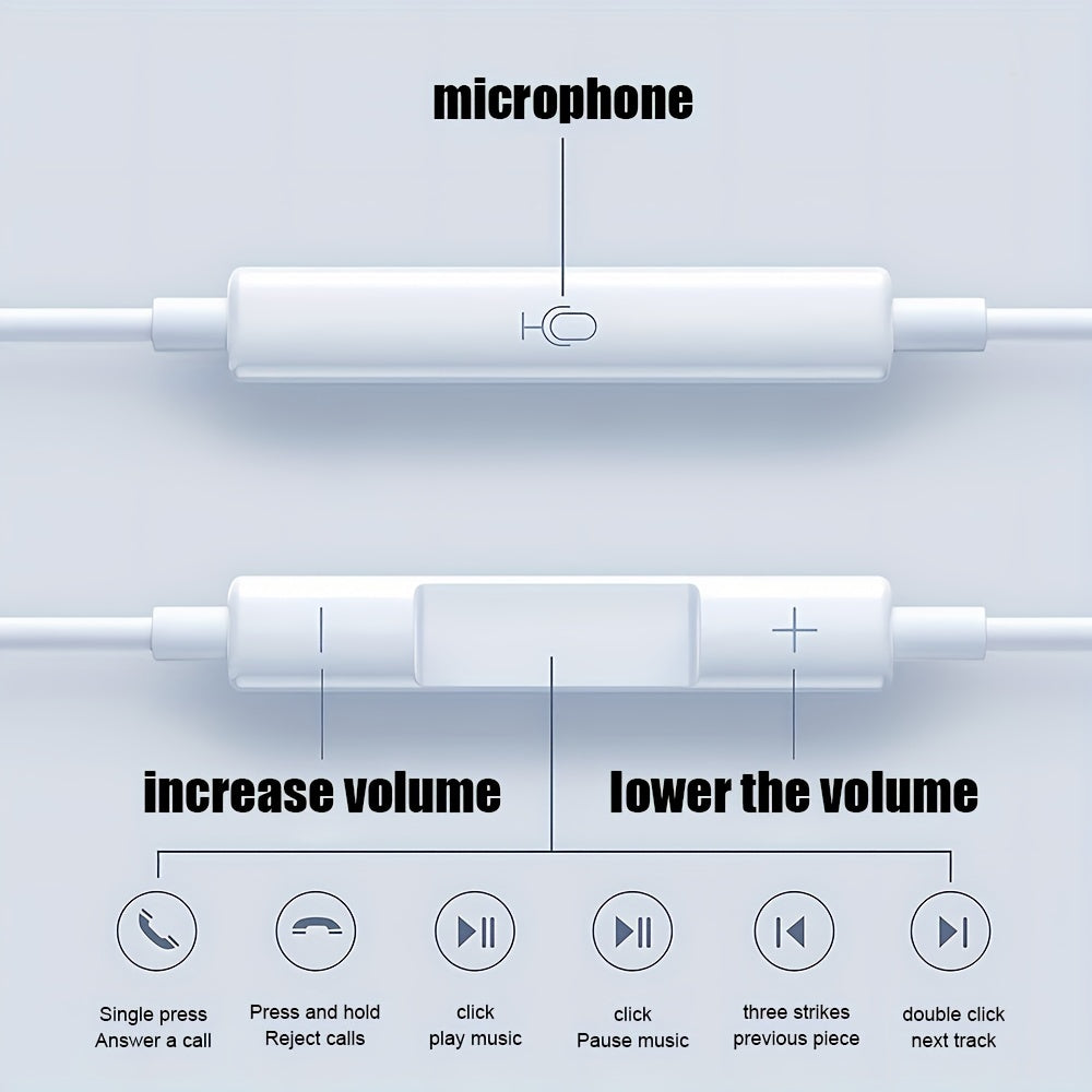 3.5mm Jack 2pcs Wired Earphones High quality sound Noise reduction for voice calls Suitable as gifts for men and women 3.5mm audio jack can be used for mobile phones,desktop computers,laptops\u002Fhardware and other devices with 3.5mm audio interface