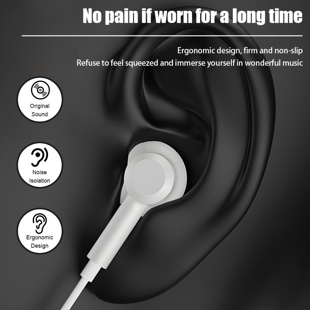 3.5mm Jack 2pcs Wired Earphones High quality sound Noise reduction for voice calls Suitable as gifts for men and women 3.5mm audio jack can be used for mobile phones,desktop computers,laptops\u002Fhardware and other devices with 3.5mm audio interface