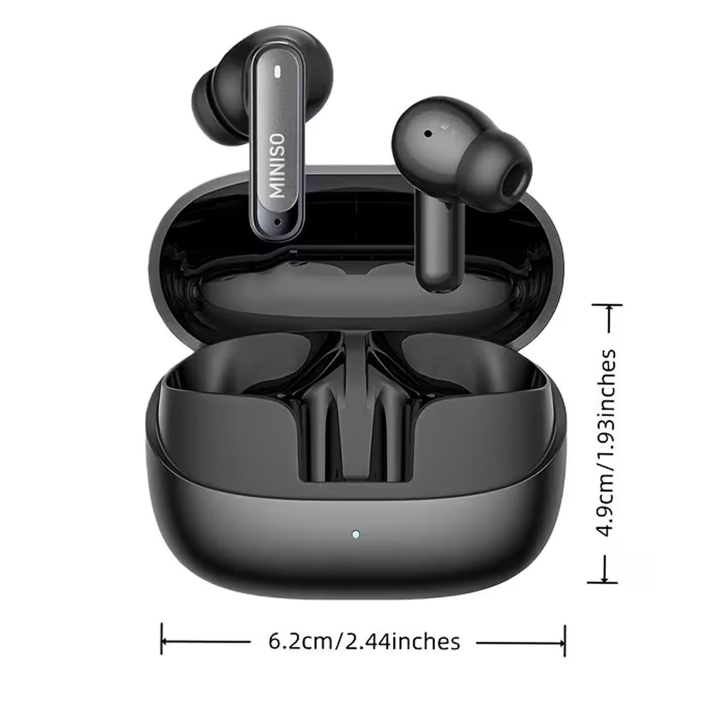 MINISO MS106 Multilingual Smart Translation Earbuds Support 134 Languages for Face-to-face Real-time Translation. Adaptive Noise Cancellation 3.0 Creates a New World of Silence, with 55 Hours of Powerful Battery Life and 10-minute Ultra-fast