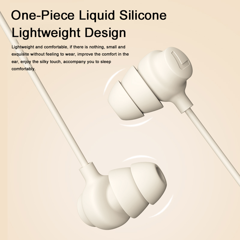 In-Ear Type C 3.5Mm Jack Wired Earphones Handsfree Sleep Headphones with Cable Earbuds In-Line Control Headset with Mic Comfortable And Lightweight
