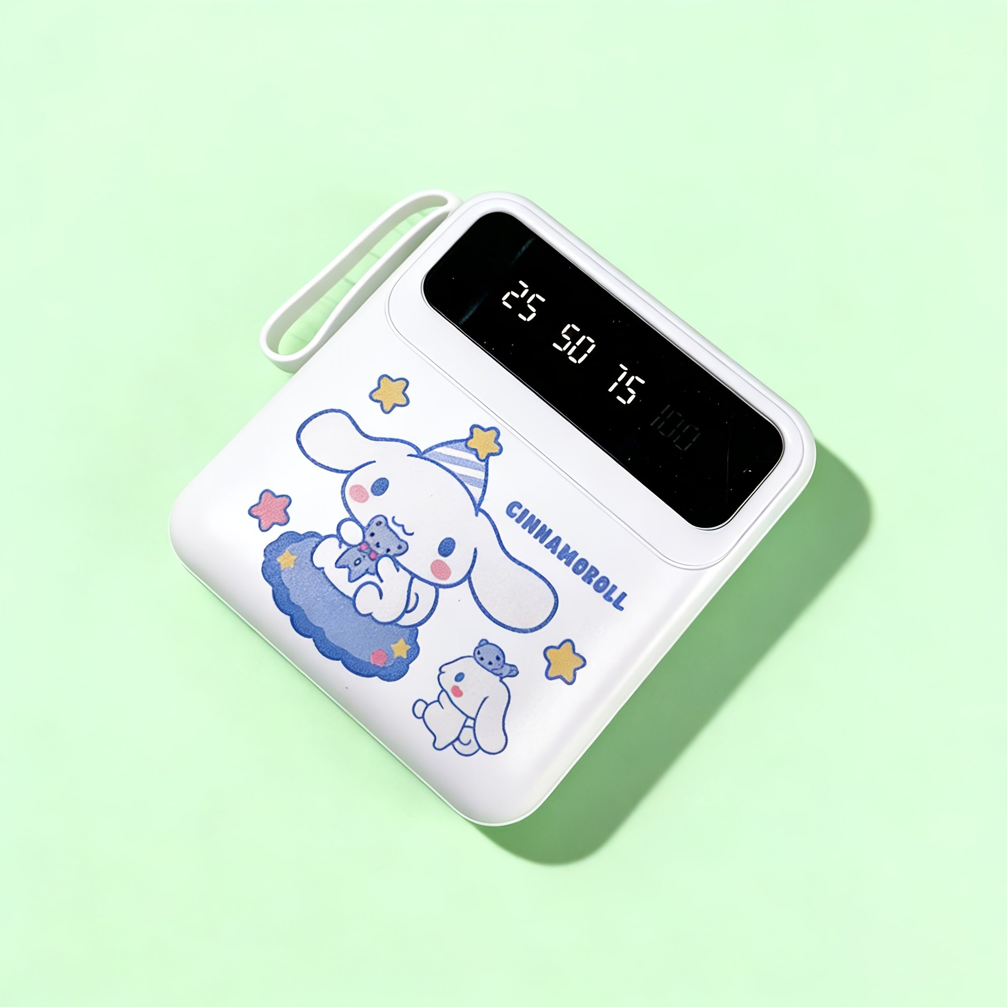 Cinnamoroll Mini Power Bank - Cute Power Bank, Small Size, Rechargeable Portable Mobile Phone Charger, Pocket Size, Built-in Cables, With Ultra-bright LED Lights, Suitable For IPhones\u002FAndroid Phones Charging