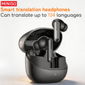 MINISO MS106 Multilingual Smart Translation Earbuds Support 134 Languages for Face-to-face Real-time Translation. Adaptive Noise Cancellation 3.0 Creates a New World of Silence, with 55 Hours of Powerful Battery Life and 10-minute Ultra-fast