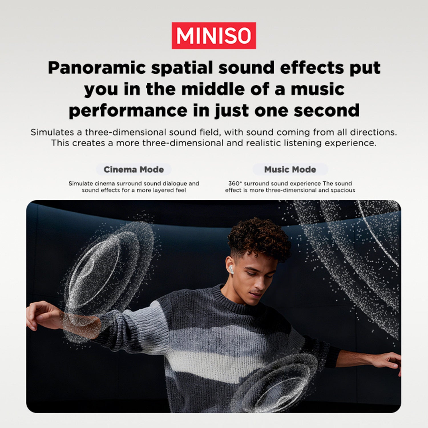 MINISO MS106 Multilingual Smart Translation Earbuds Support 134 Languages for Face-to-face Real-time Translation. Adaptive Noise Cancellation 3.0 Creates a New World of Silence, with 55 Hours of Powerful Battery Life and 10-minute Ultra-fast