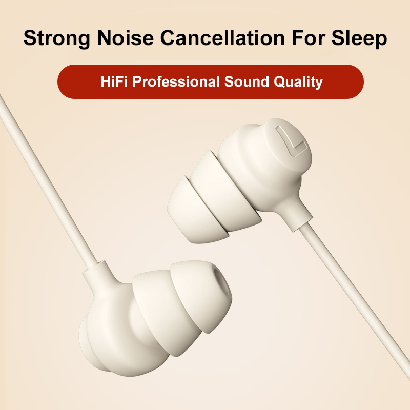 In-Ear Type C 3.5Mm Jack Wired Earphones Handsfree Sleep Headphones with Cable Earbuds In-Line Control Headset with Mic Comfortable And Lightweight