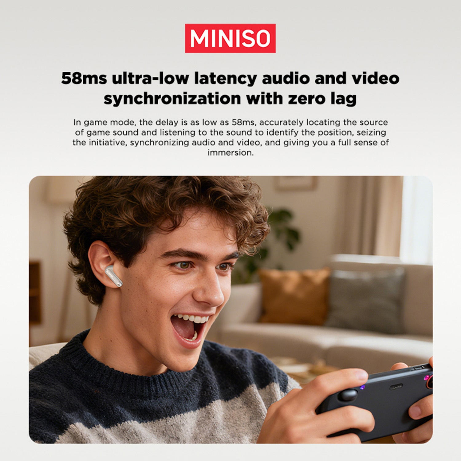 MINISO MS106 Multilingual Smart Translation Earbuds Support 134 Languages for Face-to-face Real-time Translation. Adaptive Noise Cancellation 3.0 Creates a New World of Silence, with 55 Hours of Powerful Battery Life and 10-minute Ultra-fast