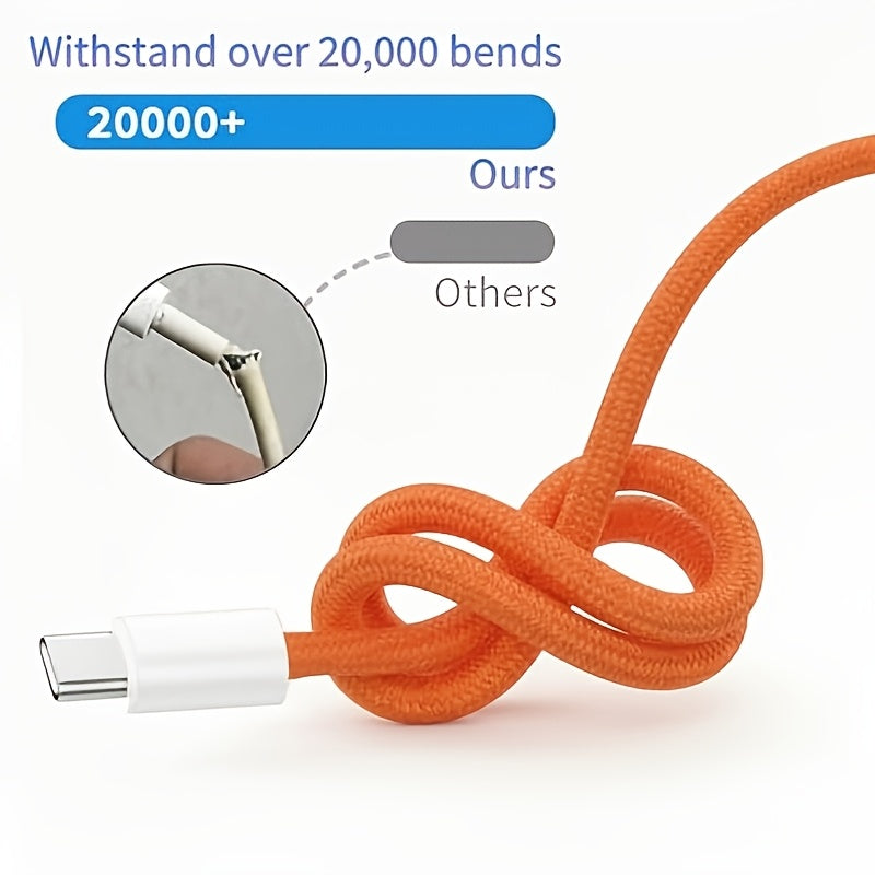 3.3\u002F6.6ft Nylon Braided USB-C to C Fast Charging Data CableCompatible with Apple iPhone 17\u002F16\u002F15 Series (including Pro\u002FPro Max Models), IPads and Other Android Phones. Ideal for Indoor, Outdoor, Travel and In-car Use.