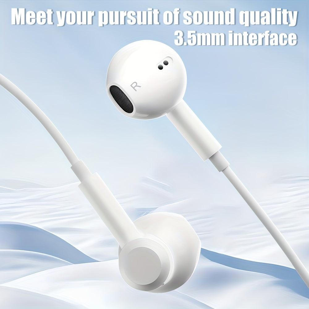 3.5mm Jack 2pcs Wired Earphones High quality sound Noise reduction for voice calls Suitable as gifts for men and women 3.5mm audio jack can be used for mobile phones,desktop computers,laptops\u002Fhardware and other devices with 3.5mm audio interface