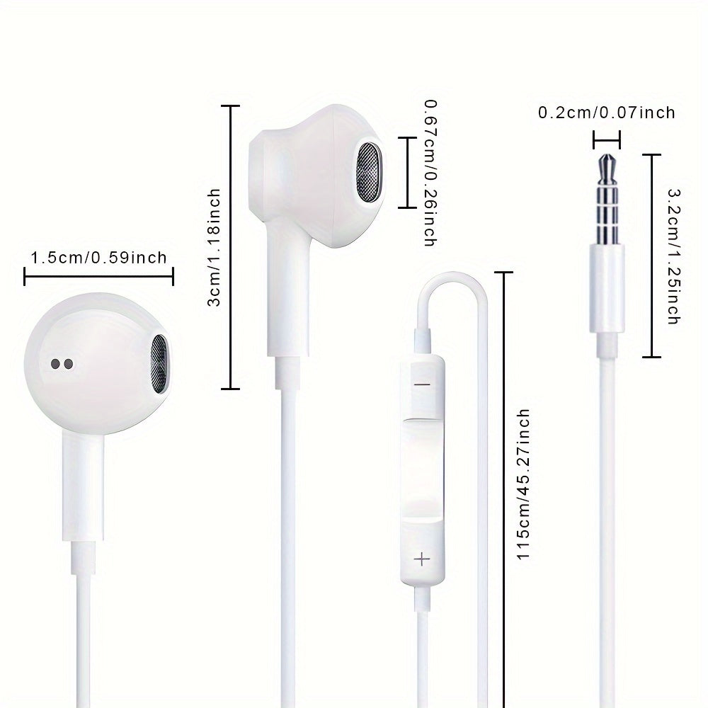 3.5mm Jack 2pcs Wired Earphones High quality sound Noise reduction for voice calls Suitable as gifts for men and women 3.5mm audio jack can be used for mobile phones,desktop computers,laptops\u002Fhardware and other devices with 3.5mm audio interface