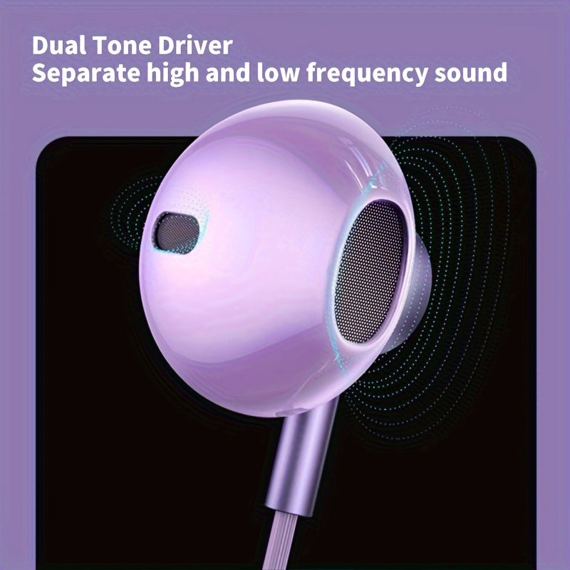 Wired Earbuds Headphones with Microphone Stereo Bass Earphones Noise Isolation In-Ear Headset Compatible with All Smartphones Tablets Ipod Ipad MP3 Player That with 3.5Mm Interface