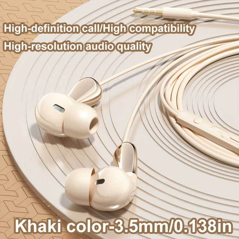 Wired Earphones, Mobile Wired Headset, 3.5Mm\u002FType-C In-Ear Cable Headphones for PC Featuring a Built-In Microphone, Hands-Free Calling, And Volume Control. Offers Excellent Sound Quality And Is Compatible with Phones, Tablets, And Desktops