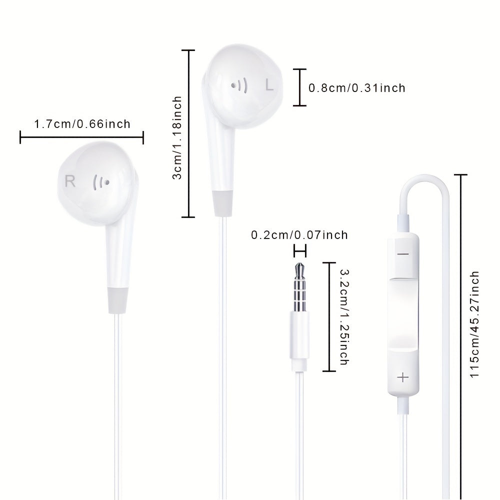 Wired Semi-In-Ear Headphones with a 3.5Mm Plug, Sold in Pairs. These Colorful Stereo Earbuds Offer High-Fidelity Sound Quality And Are Compatible with Most Devices That Have a 3.5Mm Jack, Making Them Ideal for Mobile Phones, Tablets, Gaming