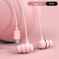 In-Ear Type C 3.5Mm Jack Wired Earphones Handsfree Sleep Headphones with Cable Earbuds In-Line Control Headset with Mic Comfortable And Lightweight