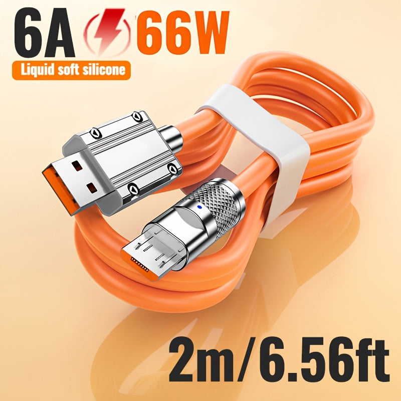 Super Fast Charging Soft USB Micro Charge Cable for Samsung Xiaomi Redmi Huawei OPPO Micro Phone Accessories Charger Cord