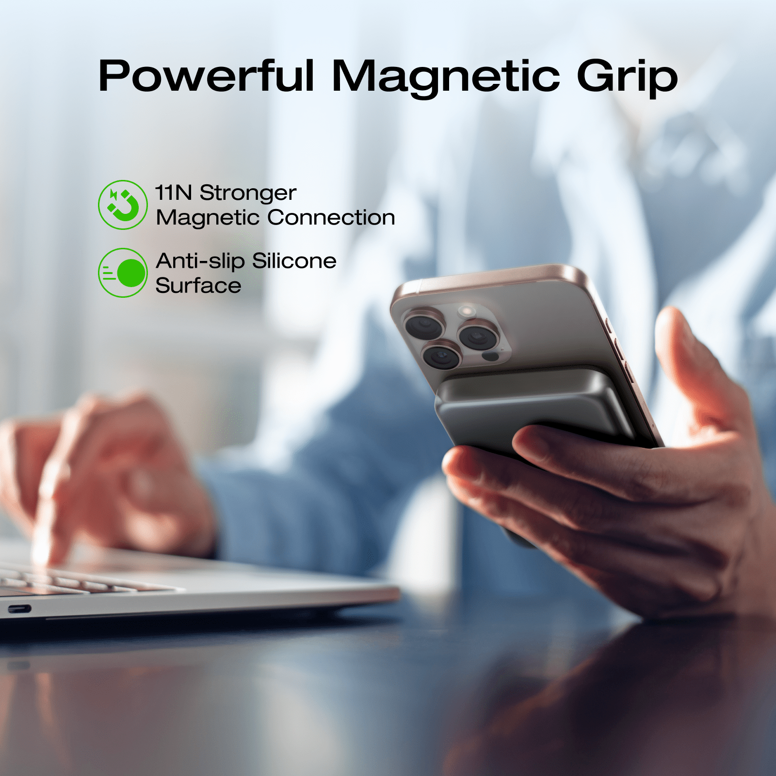 EcoFlowRapid Mag Power Bank 10,000mAh, 7.5W, Magnetic Wireless Portable Charger, 30W Charging USB-C, Compatible for SmartPhone, AirPods Wireless Charging Case, White