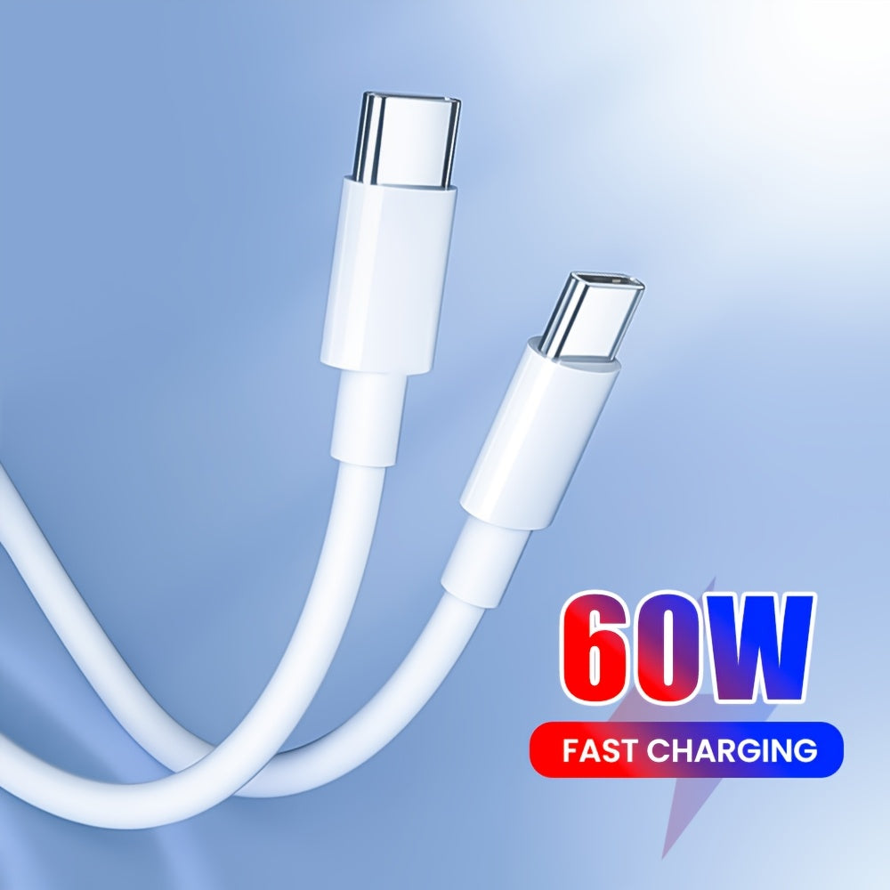 Pd60W Type C to Type C 11.81inch Short Cable USB C to USB C Fast Charging Data Wire for Iphone 16 15 Pro Max Xiaomi Redmi Huawei Samsung Oneplus POCO Mobile Phones