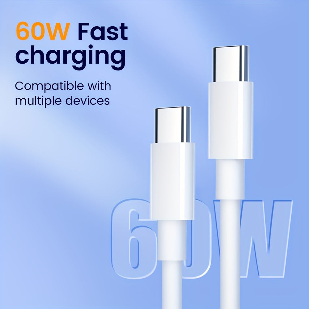 Pd60W Type C to Type C 11.81inch Short Cable USB C to USB C Fast Charging Data Wire for Iphone 16 15 Pro Max Xiaomi Redmi Huawei Samsung Oneplus POCO Mobile Phones
