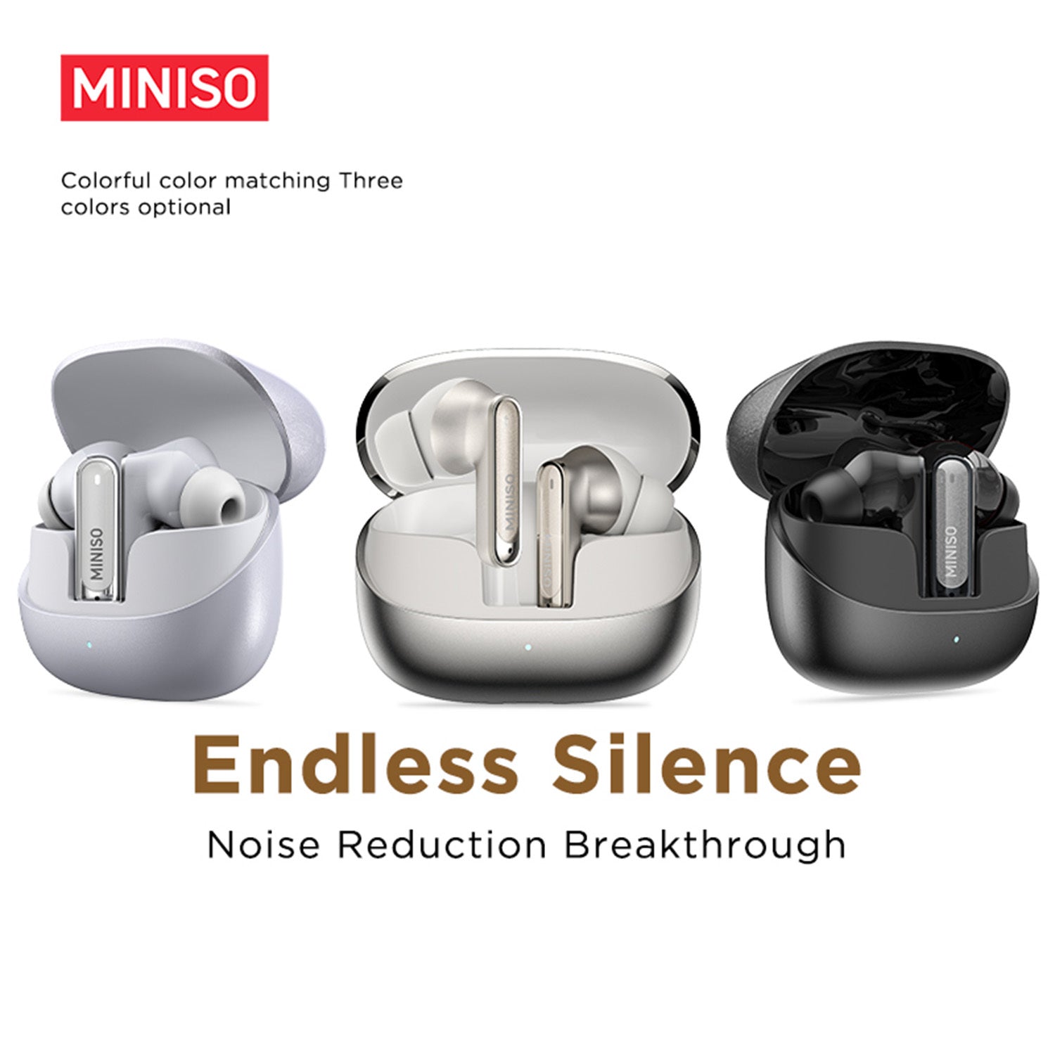 MINISO MS106 Multilingual Smart Translation Earbuds Support 134 Languages for Face-to-face Real-time Translation. Adaptive Noise Cancellation 3.0 Creates a New World of Silence, with 55 Hours of Powerful Battery Life and 10-minute Ultra-fast