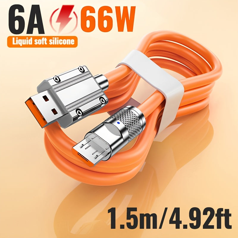 Super Fast Charging Soft USB Micro Charge Cable for Samsung Xiaomi Redmi Huawei OPPO Micro Phone Accessories Charger Cord
