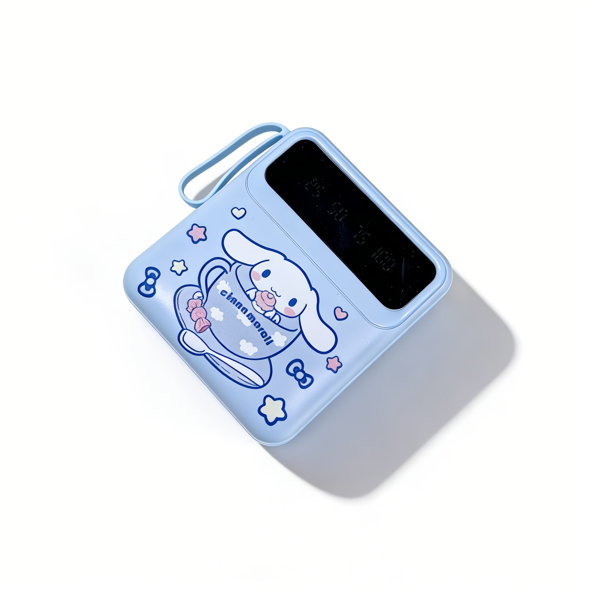 Sanrio Cinnamoroll Portable Power Bank For Mobile Phone, Cartoon Cute Mini Emergency Power, Suitable For Outdoor & Travel, Portable Charger, Compact Power Bank With LED Lights, Built-in Cables, Suitable For IPhones\u002FAndroid Phones