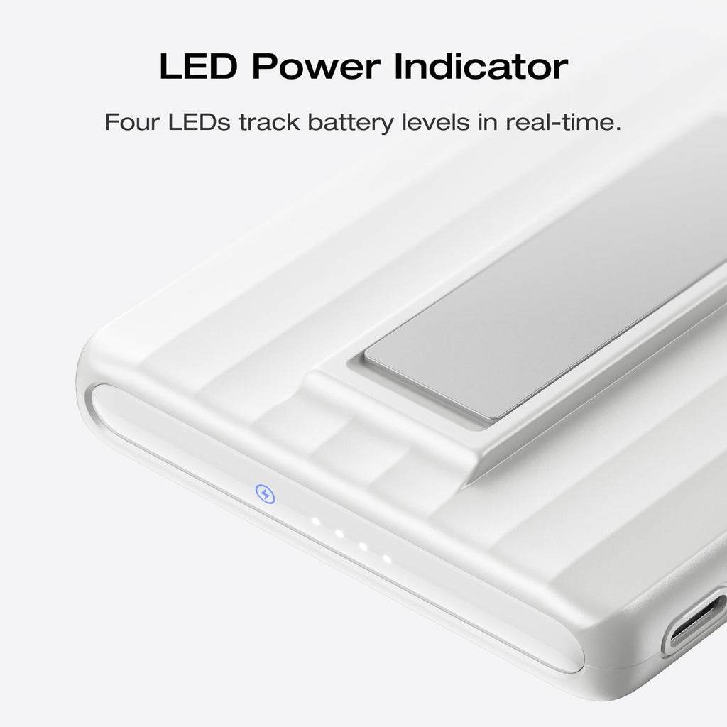 EcoFlowRapid Mag Power Bank 10,000mAh, 7.5W, Magnetic Wireless Portable Charger, 30W Charging USB-C, Compatible for SmartPhone, AirPods Wireless Charging Case, White