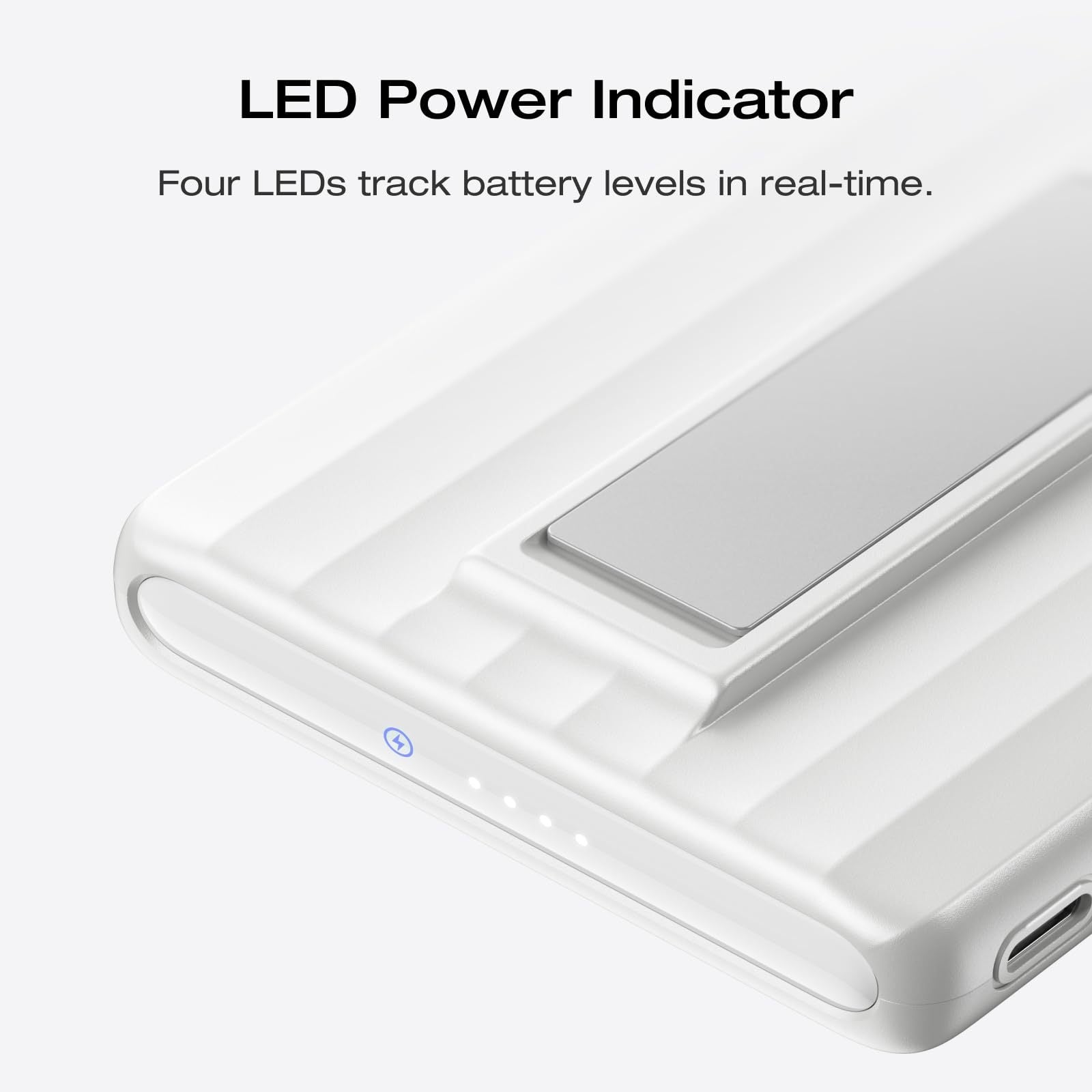 EcoFlowRapid Mag Power Bank 10,000mAh, 7.5W, Magnetic Wireless Portable Charger, 30W Charging USB-C, Compatible for SmartPhone, AirPods Wireless Charging Case, White