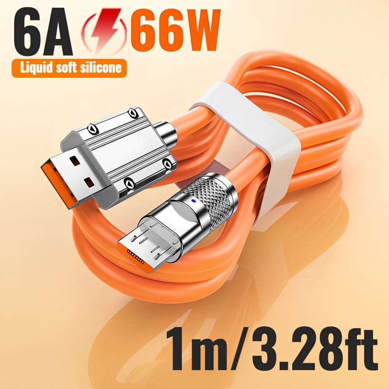Super Fast Charging Soft USB Micro Charge Cable for Samsung Xiaomi Redmi Huawei OPPO Micro Phone Accessories Charger Cord