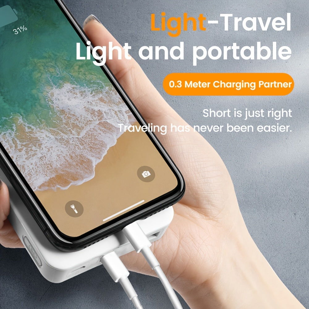 Pd60W Type C to Type C 11.81inch Short Cable USB C to USB C Fast Charging Data Wire for Iphone 16 15 Pro Max Xiaomi Redmi Huawei Samsung Oneplus POCO Mobile Phones