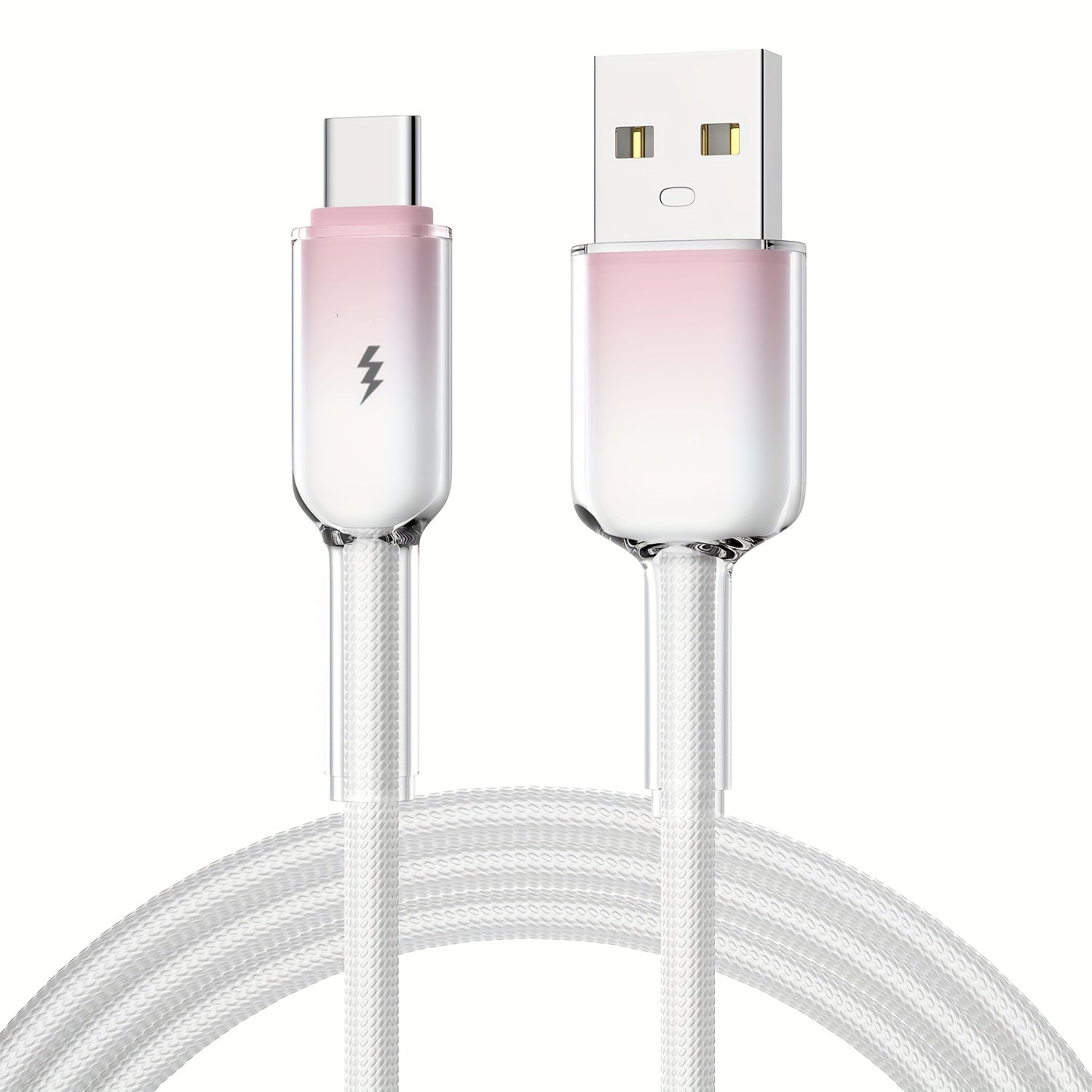 New Usb-Type-C Ice Crystal Mobile Phone Fast Charging Data Cable 60W Fast Charge, Suitable for Apple\u002FSamsung\u002FHonor\u002FXiaomi\u002FVivo\u002FOppo, Supports PD3.0 Protocol. Supports 3000+ Infinite Folding