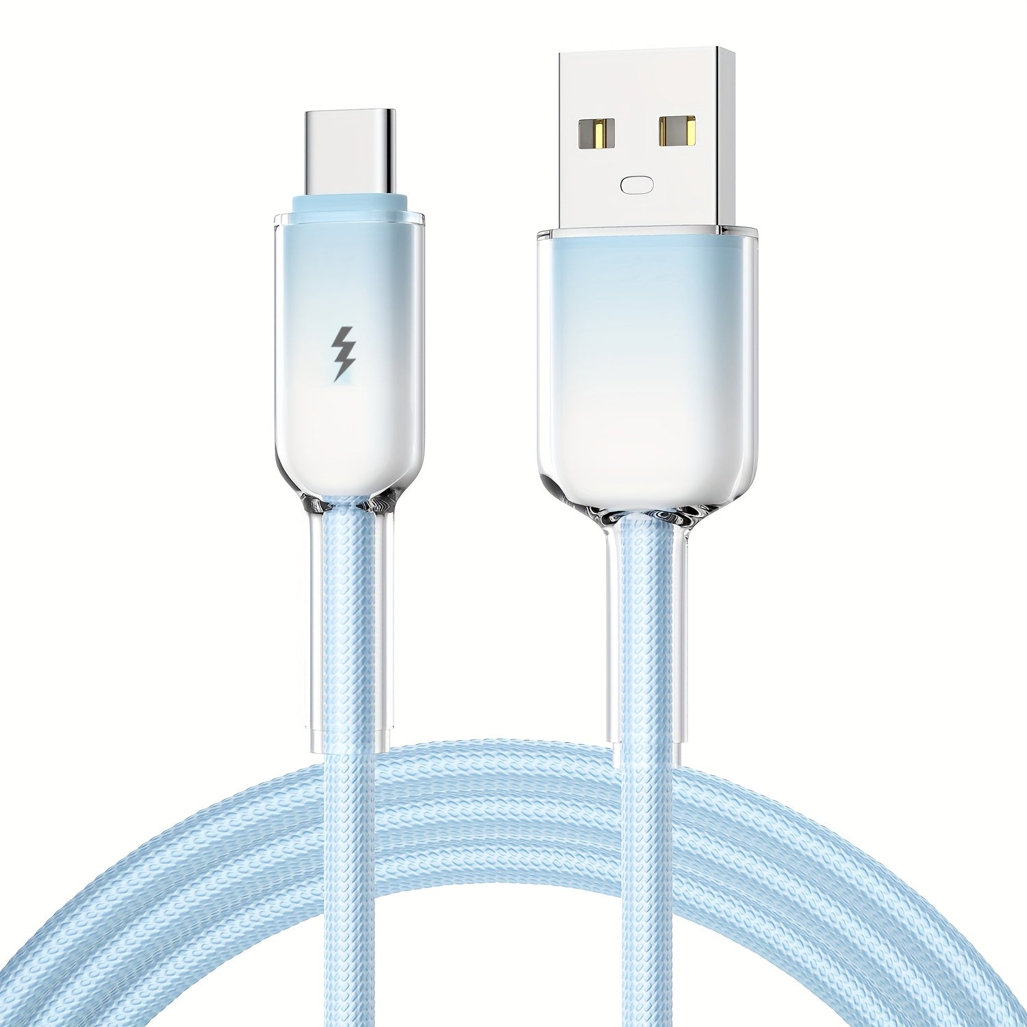 New Usb-Type-C Ice Crystal Mobile Phone Fast Charging Data Cable 60W Fast Charge, Suitable for Apple\u002FSamsung\u002FHonor\u002FXiaomi\u002FVivo\u002FOppo, Supports PD3.0 Protocol. Supports 3000+ Infinite Folding