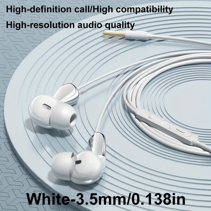 Wired Earphones, Mobile Wired Headset, 3.5Mm\u002FType-C In-Ear Cable Headphones for PC Featuring a Built-In Microphone, Hands-Free Calling, And Volume Control. Offers Excellent Sound Quality And Is Compatible with Phones, Tablets, And Desktops